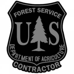 Forest Service Contractor Black & Silver - Sticker