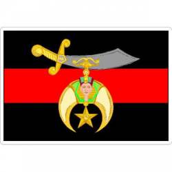 Thin Red Line Shriner - Vinyl Sticker