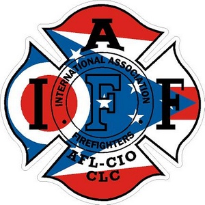4 Inch Non-Reflective IAFF Red Firefighter Maltese Inside Window Static Cling 