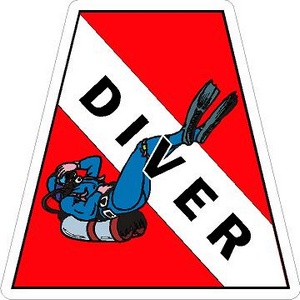 Diver Helmet Tet Vinyl Sticker at Sticker Shoppe