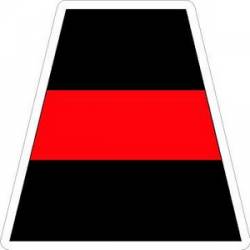 Thin Red Line Helmet Tet - Vinyl Sticker