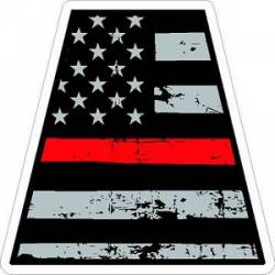 Thin Red Line Distressed Flag Helmet Tet - Vinyl Sticker