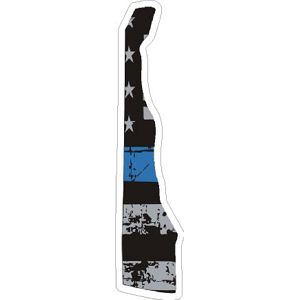 Delaware Thin Blue Line Subdued Distressed American Flag Vinyl Sticker ...