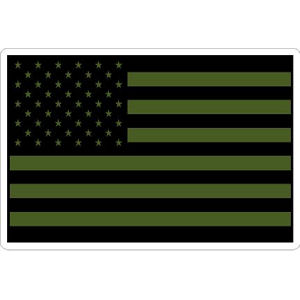 OD Green US American Flag  - Sticker