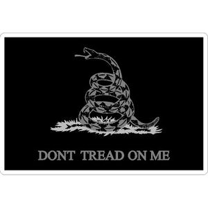 Don't Tread On Me Black & Gray - Sticker