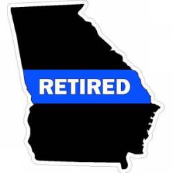 Thin Blue Line Retired Georgia - Sticker