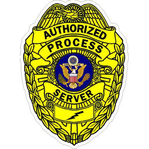 Authorized Process Server Gold Badge - Sticker at Sticker Shoppe
