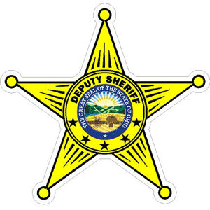 Ohio Deputy Sheriff State Seal 5 Point Badge - Sticker