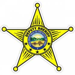 Ohio Deputy Sheriff State Seal 5 Point Badge - Sticker