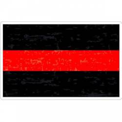 Thin Red Line Distressed - Sticker
