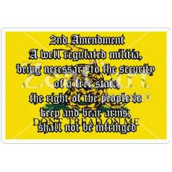 Gadsden Flag 2nd Amendment - Vinyl Sticker
