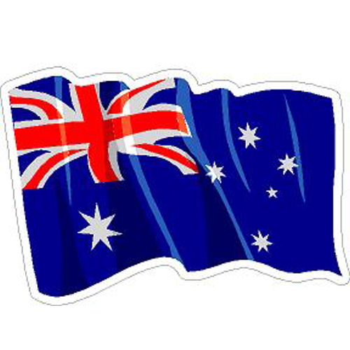 Australia Wavy Flag - Vinyl Sticker