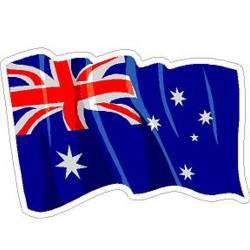 Australia Wavy Flag - Vinyl Sticker
