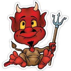 Cartoon Baby Devil - Vinyl Sticker