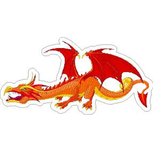 Red & Orange Dragon - Vinyl Sticker