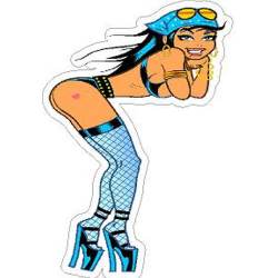 Pin Up Girl Bent over - Vinyl Sticker