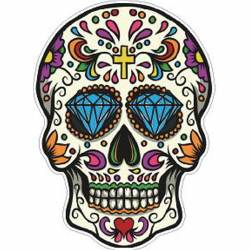Sugar Skull Diamond Eyes - Vinyl Sticker