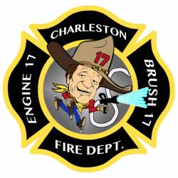 Charleston Fire Department Engine 117 - Vinyl Sticker