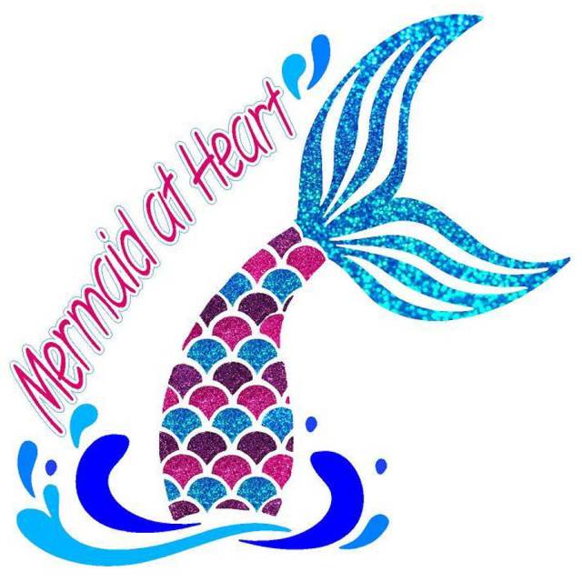 Mermaid At Heart Tails - Vinyl Sticker