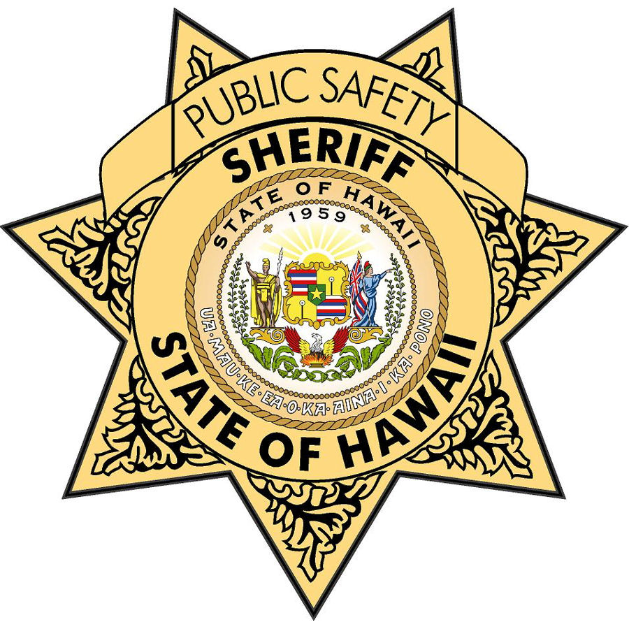 State Of Hawaii Sheriff Badge - Vinyl Sticker