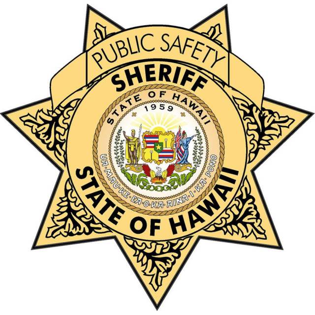 State Of Hawaii Sheriff Badge - Vinyl Sticker