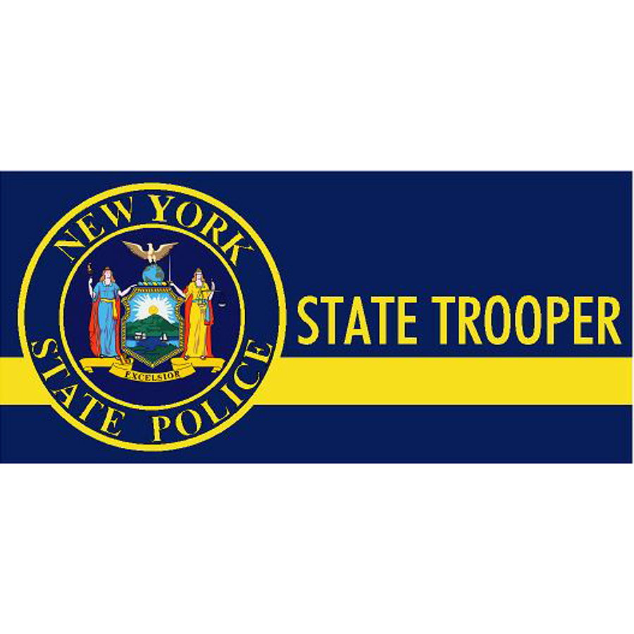 New York State Police State Trooper Banner Vinyl Sticker at Sticker