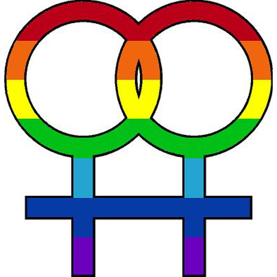 LGBTQ Rainbow Woman Symbol - Vinyl Sticker at Sticker Shoppe