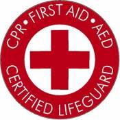 Certified Lifeguard CPR First Aid AED Red - Vinyl Sticker
