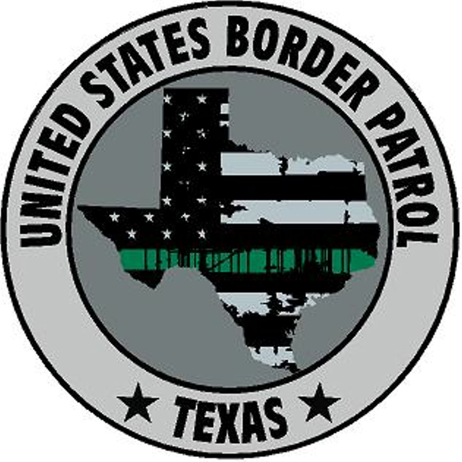 Texas Thin Green Line United States Border Patrol Gray Vinyl Sticker