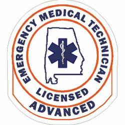 Alabama Advanced Emergency Medical Technician EMT - Vinyl Sticker