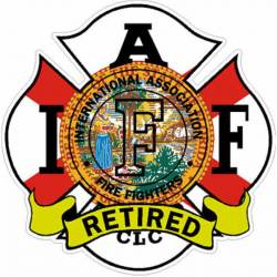 Retired Florida IAFF International Association Firefighters - Vinyl Sticker