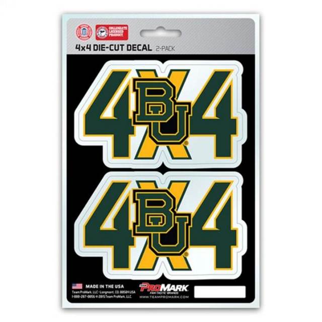 Baylor University Bears 4x4 Off Road - Set of 2 Sticker Sheet
