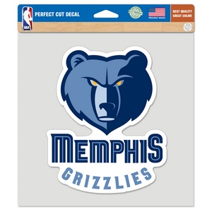 memphis grizzlies 8x8 decal die cut stickershoppe