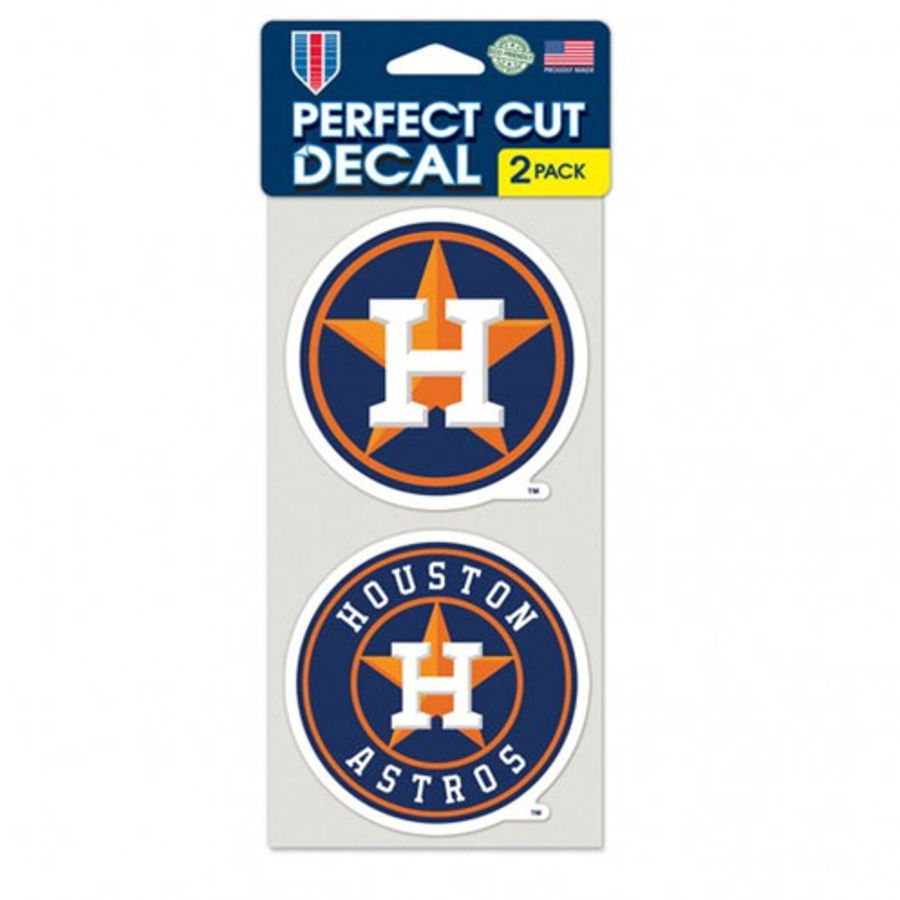 Houston Astros - Set of Two 4x4 Die Cut Decals