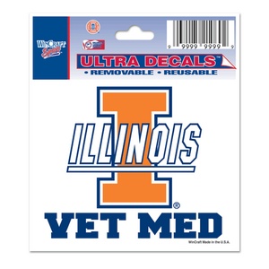 University Of Illinois Fighting Illini Window Cling Decal – Removable, Reusable, 5" X 6", Made In USA