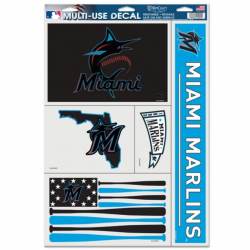 Miami Marlins 2019-Present Logo - Set of 5 Ultra Decals