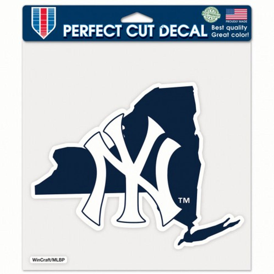 New York Yankees Home State New York 8x8 Full Color Die Cut Decal at