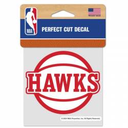 Atlanta Hawks Alternate Logo - 4x4 Die Cut Decal