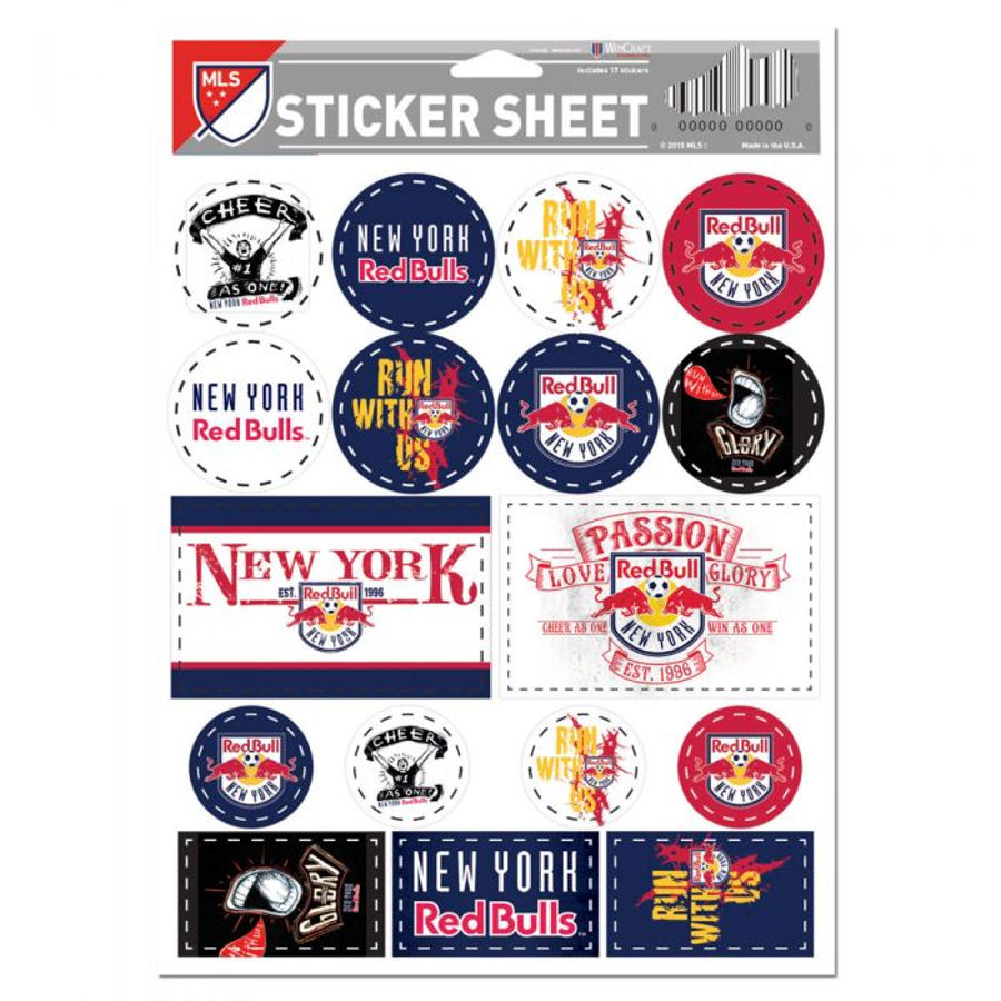 New York Red Bulls Logo - 5x7 Sticker Sheet