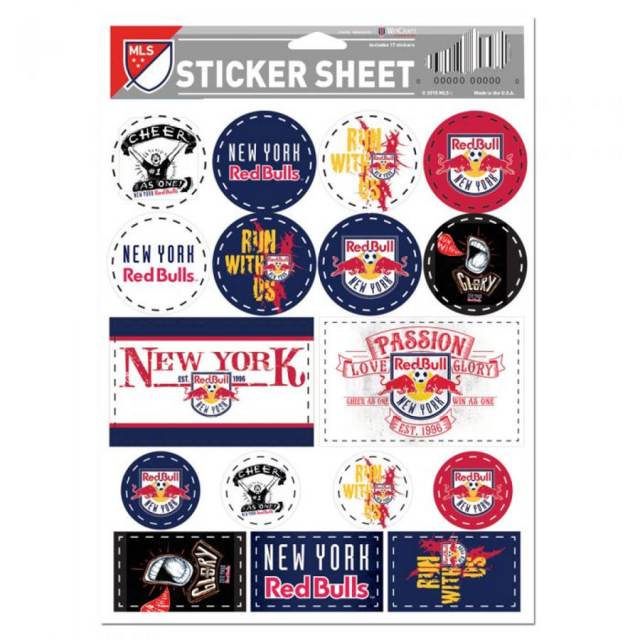 New York Red Bulls Logo - 5x7 Sticker Sheet