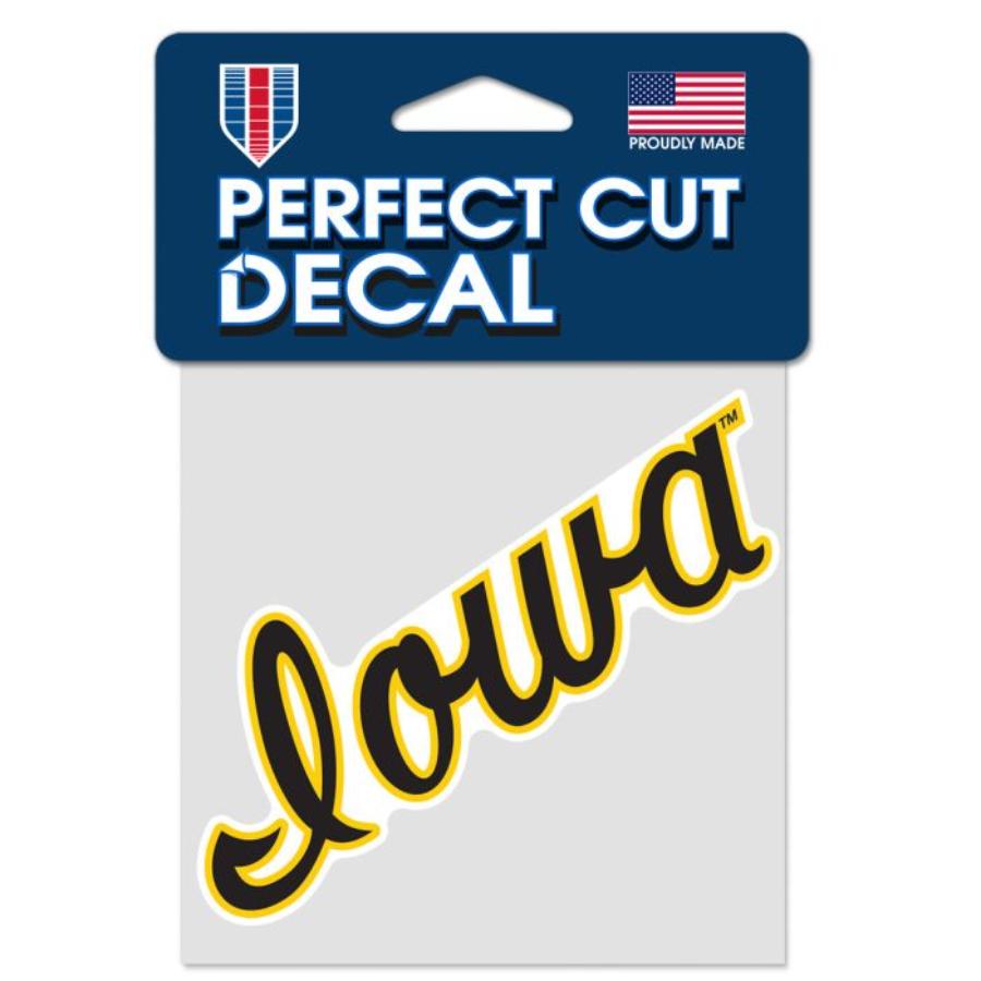 University Of Iowa Hawkeyes Script Logo - 4x4 Die Cut Decal at Sticker ...