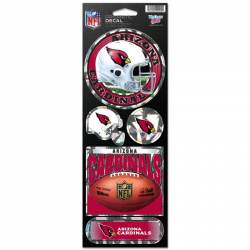 Arizona Cardinals - Set Of 5 Prismatic Sticker Sheet