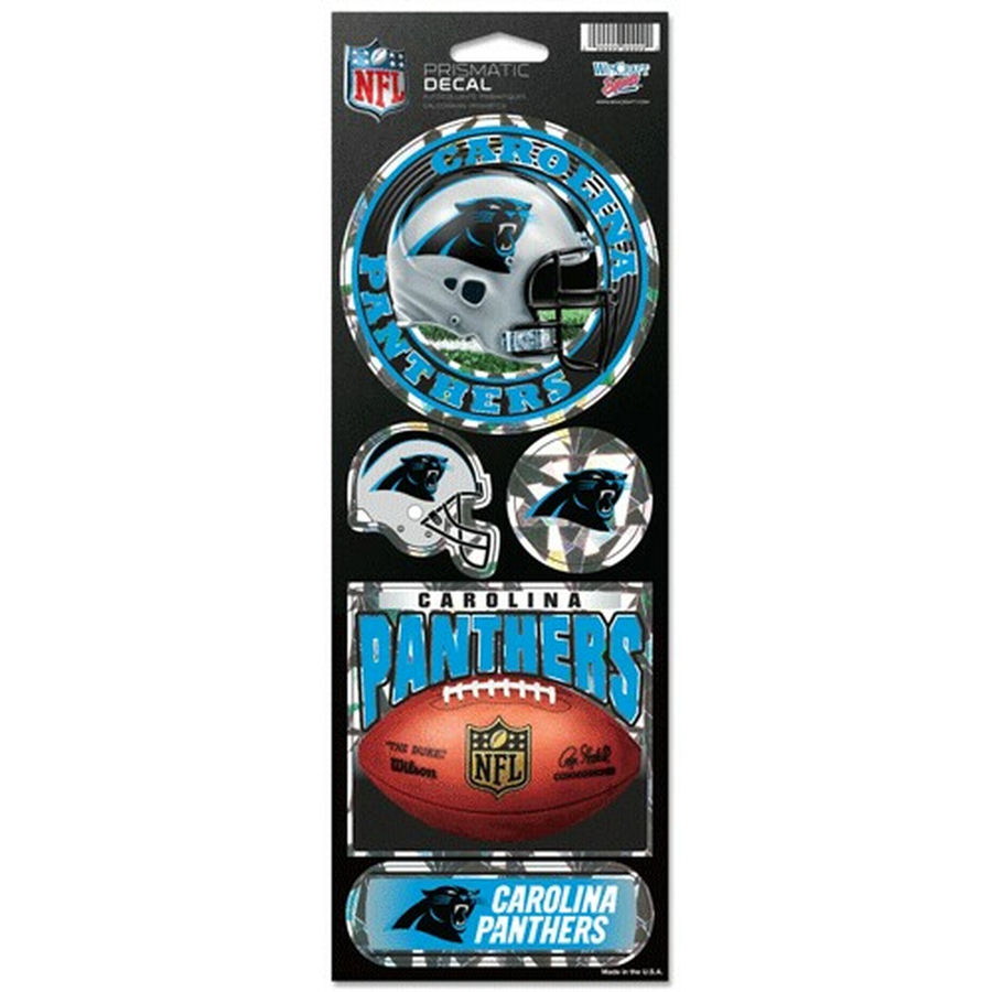 Carolina Panthers - Set Of 5 Prismatic Sticker Sheet
