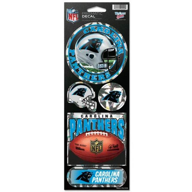 Carolina Panthers - Set Of 5 Prismatic Sticker Sheet
