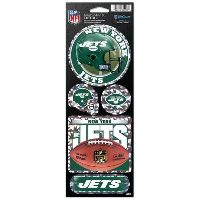 New York Jets - Set Of 5 Prismatic Sticker Sheet