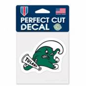 Tulane University Green Wave Retro - 4x4 Die Cut Decal