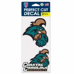 Coastal Carolina University Chanticleers - Set of Two 4x4 Die Cut Decals