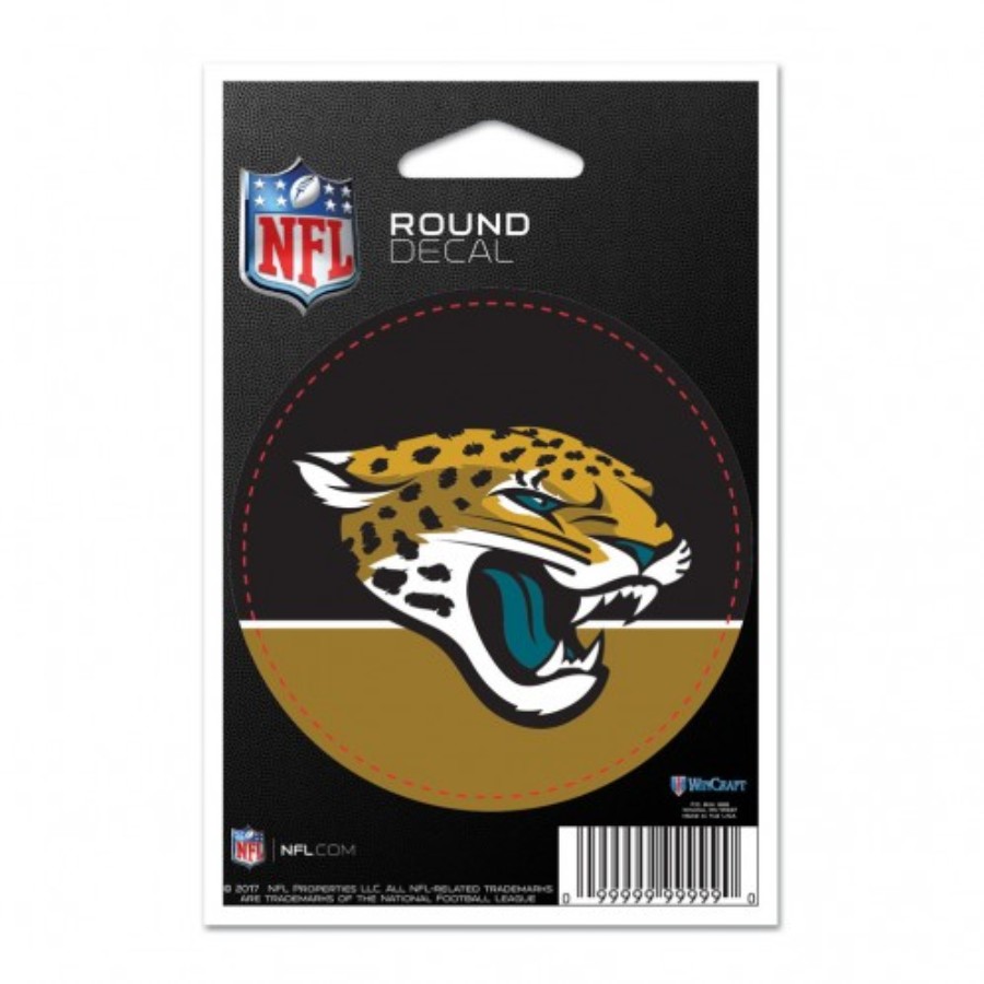 Jacksonville Jaguars 3x3 Round Vinyl Sticker at Sticker Shoppe