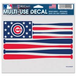 Chicago Cubs Baseball Bat Flag - 5x6 Ultra Decal