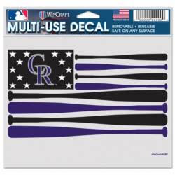 Colorado Rockies Baseball Bat Flag - 5x6 Ultra Decal